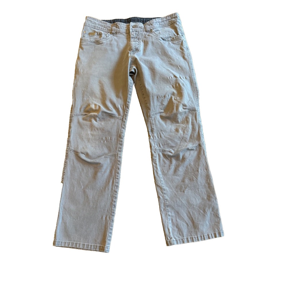 Kuhl Kanvus Klassik Jean Mens 36x30 Chino Stone Grey Hiking Casual Pant 5114